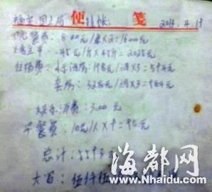 四川一国土所消费单:1顿吃45斤羊肉1晚花5千