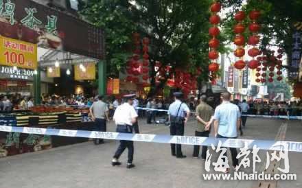 广州：北京路发生砍人事件 警察鸣枪示警