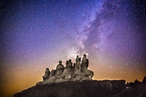 2015年9月，福建省德化县九仙山顶上的银河。（摄影：汤珺琳）