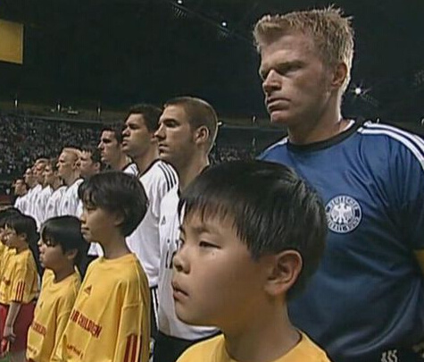 2002年世界杯的德国队。图片来源：视频截图。