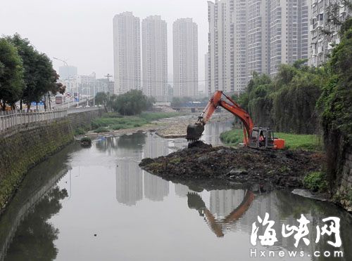 福州琴亭湖首次清淤 晋安河水质或受影响