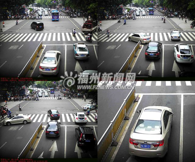 福州警方曝光150辆乱掉头车辆 23辆为单位或公司车辆