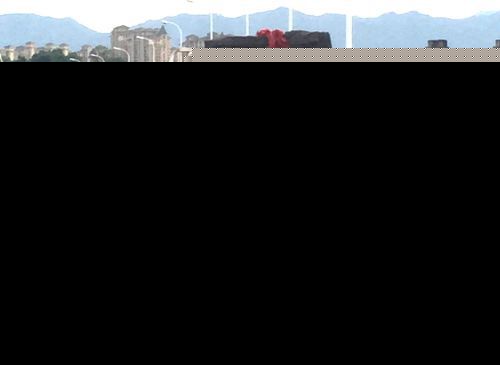 闽A80Y61三环上冒黑烟 久久不散(图)