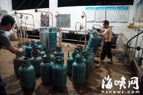 闽侯一液化气站夜间制