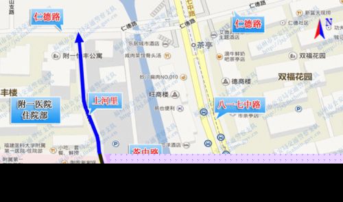 茶中路等道路单向通行示意图 &nbsp;