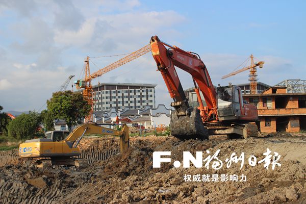 马尾红光湖工程开挖湖体 征迁完成九成