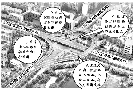 福州二环五四路口高架增设4匝道 思儿亭高架将拼宽