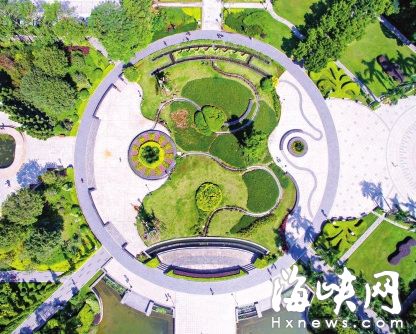 福州温泉公园中心广场 俯瞰似“暴走漫画”