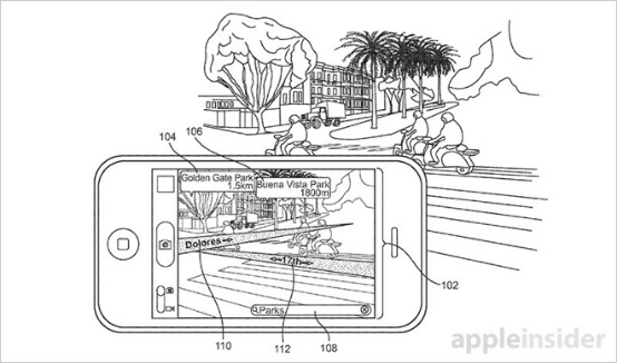 苹果新专利 iPhone未来也许会用增强现实导航
