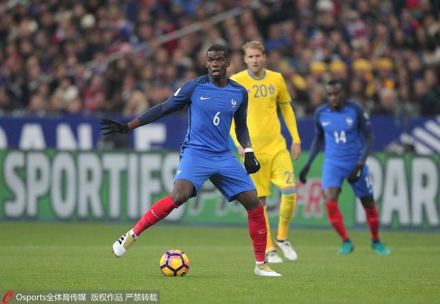 世预赛-法国2-1逆转瑞典 博格巴帕耶各建一功