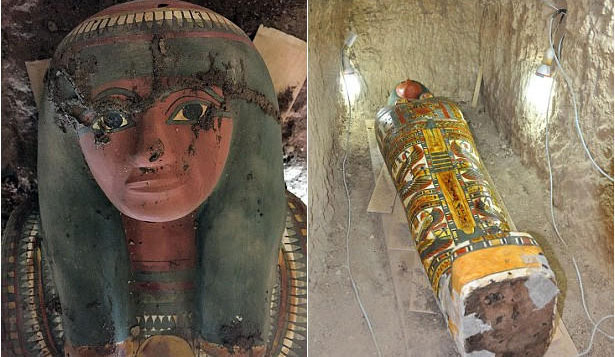 考古学家在埃及新发现3000年前木乃伊 保存良好