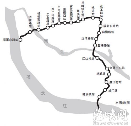 福州地铁4号线工可通过评审 起于花溪北路站终于螺洲镇站