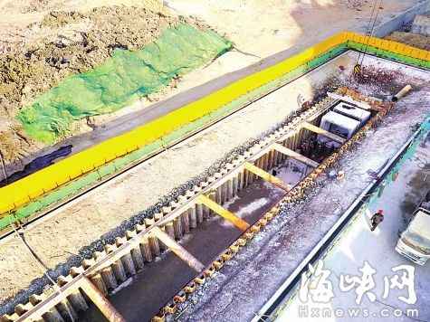 福州城区首条道路地下综合管廊开建