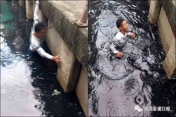 泰国落水者死前求救 路人拍照发脸书“一弱智掉水里了”