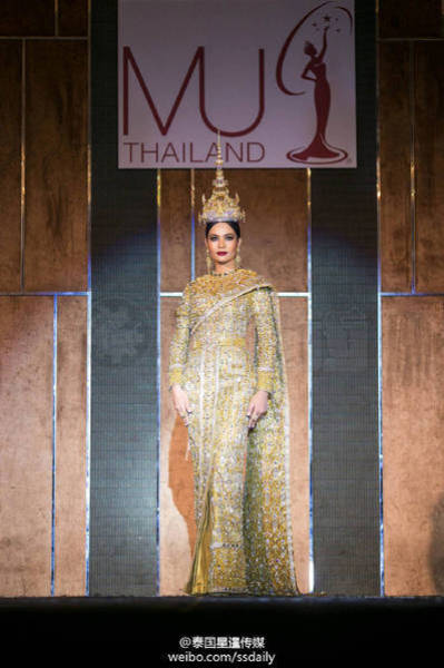 壕！泰国美女穿“30万粒钻石”参加环球小姐比赛