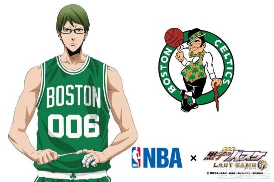 《黑子的篮球》联动NBA视觉图第二弹 绿间真太郎x波士顿凯尔特人队