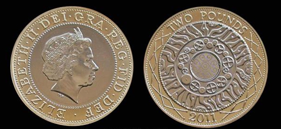 英国发行新版1英镑硬币 被称世界最安全硬币 英国硬币种类全盘点（3）