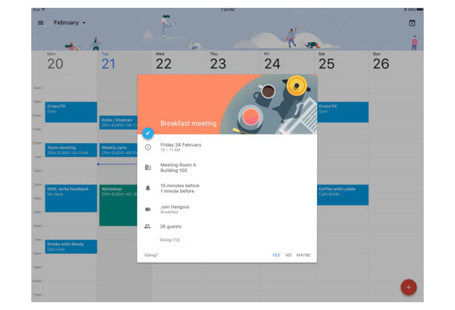活久见 Google终于发布iPad版日历应用