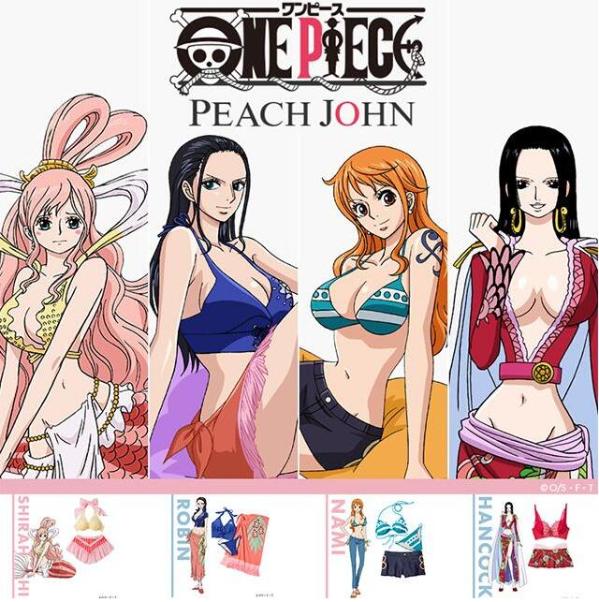 日本内衣品牌PEACH JOHN推出海贼王系列内衣泳衣