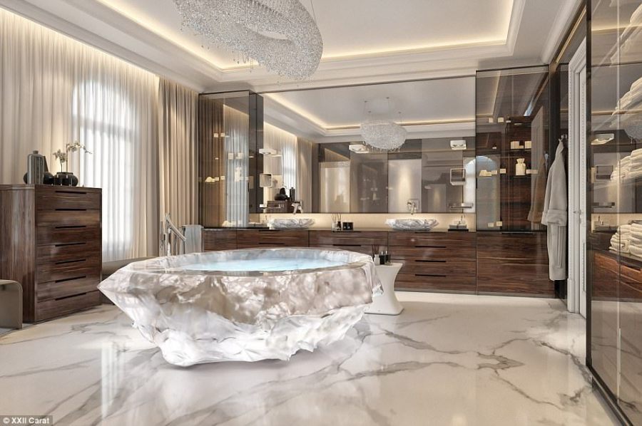 全球最贵浴缸亮相迪拜 手工水晶打造价值近700万