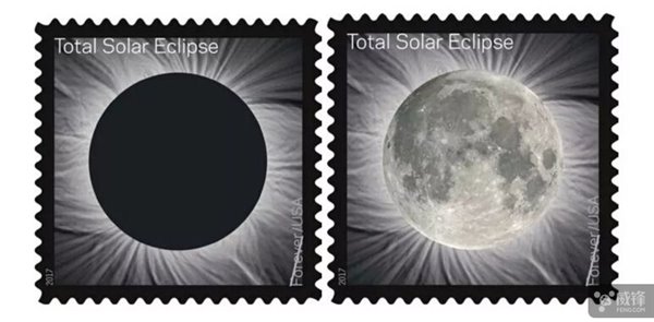 美国邮政推热敏纪念邮票：手指摩擦日全食惊变满月