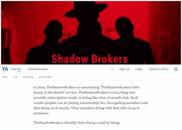 勒索病毒黑客Shadow Brokers：将售新程式码 资料或涉朝鲜核武