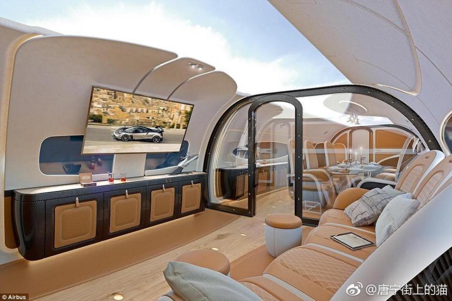 空客将推出“全景天窗”私人飞机 售价一亿美元