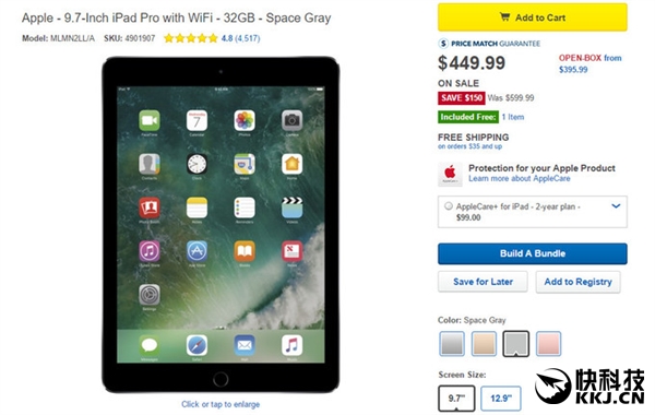 狂降1000！苹果最悲情产品9.7寸iPad Pro大降价