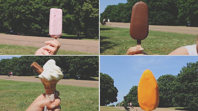 国外人员测试冰淇淋抗热性 场面诙谐有趣