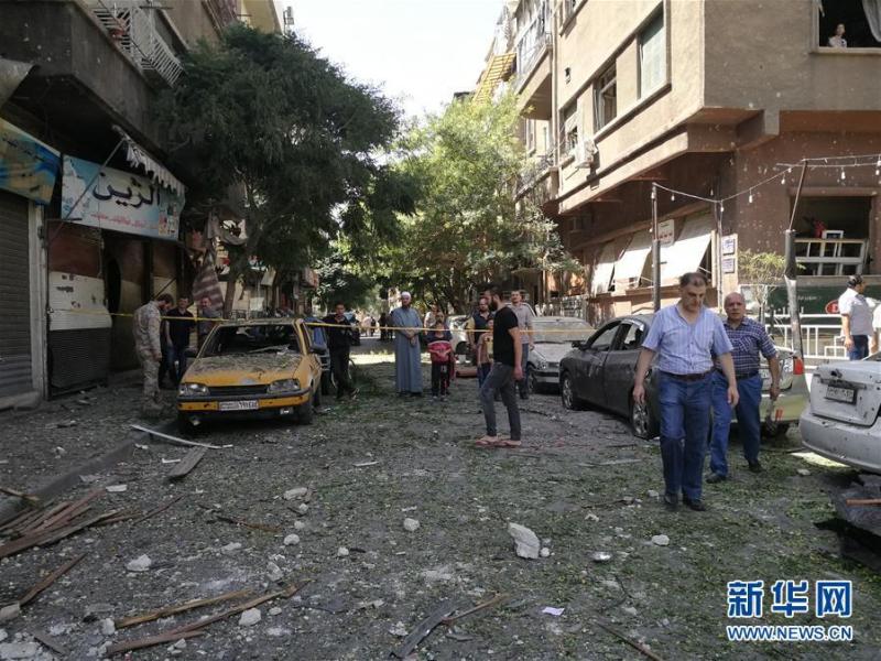 叙利亚大马士革发生汽车炸弹袭击现场图曝光 目前已致8死20伤