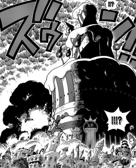 漫画《海贼王》蛋糕岛爆炸 大妈海贼团差点全军覆没,路飞...