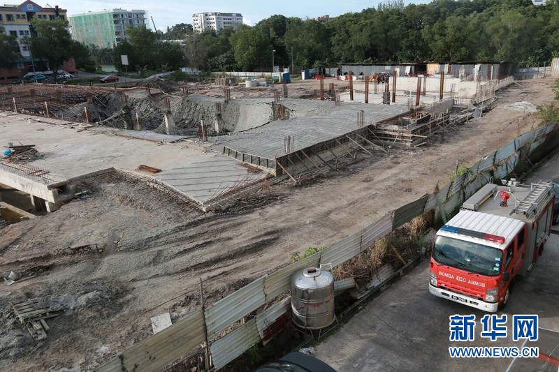 文莱首都斯里巴加湾市斯市商业区发生在建商业楼坍塌事故（组图）