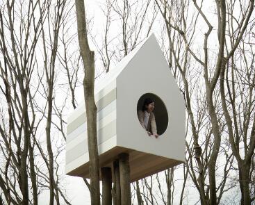 日建筑公司建共享树屋 人类可与鸟儿在屋内同住