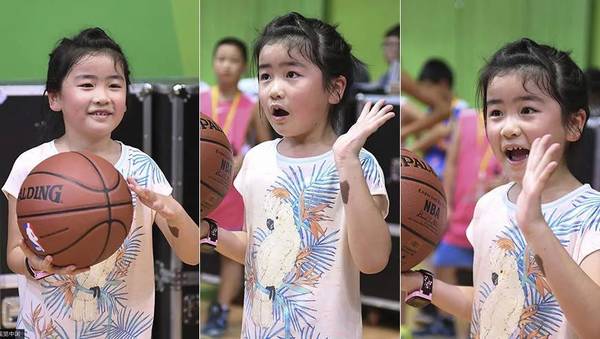 姚明女儿姚沁蕾7岁就1米6！打球投篮有模有样颇有乃父之风