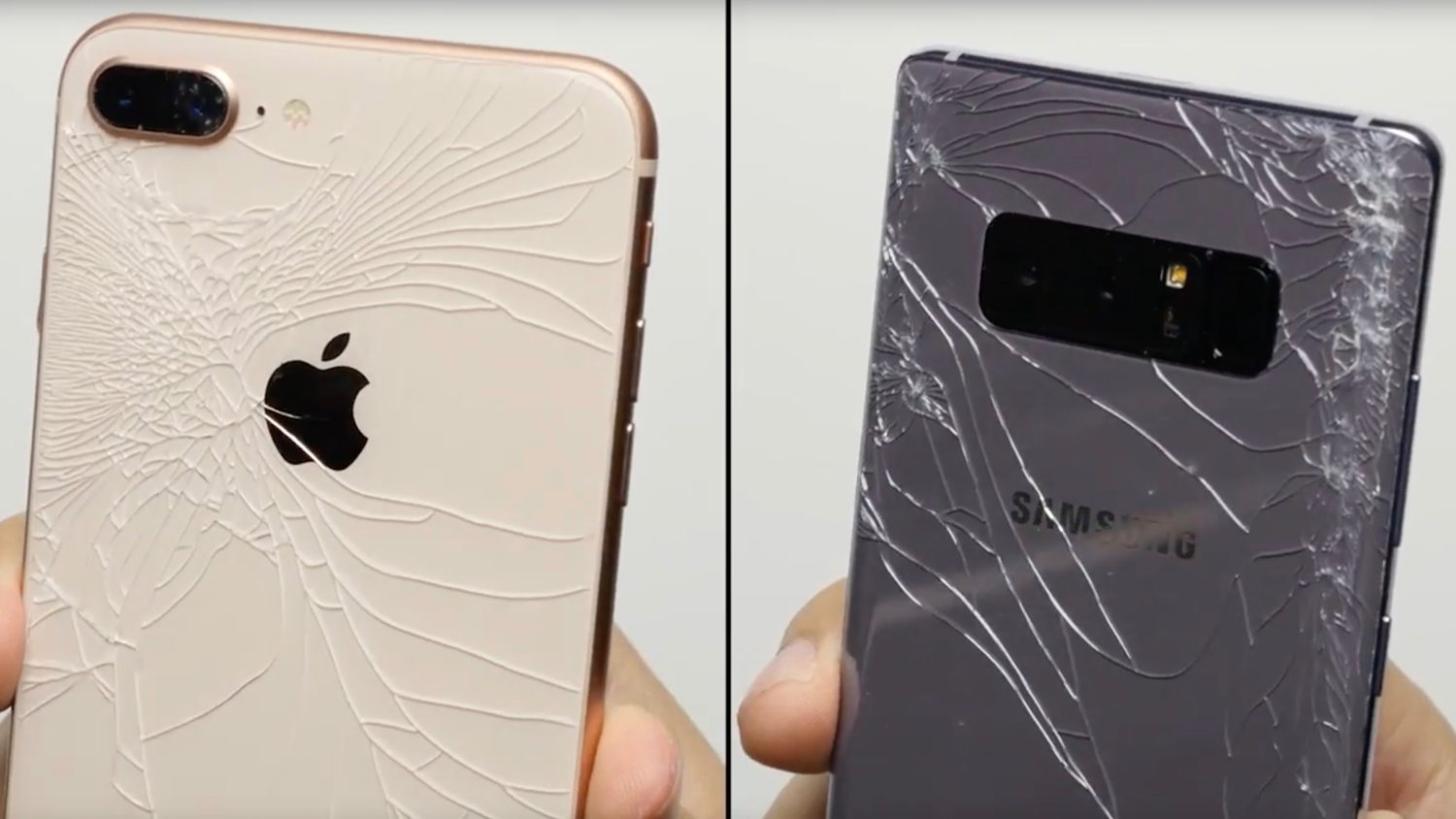 iPhone 8与Note8抗摔测试：都很惨 还是带手机套