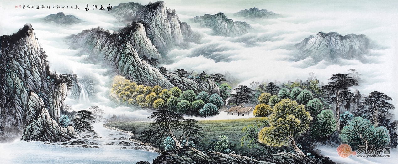 易从网著名山水画家李林宏，国画真迹艺术解读