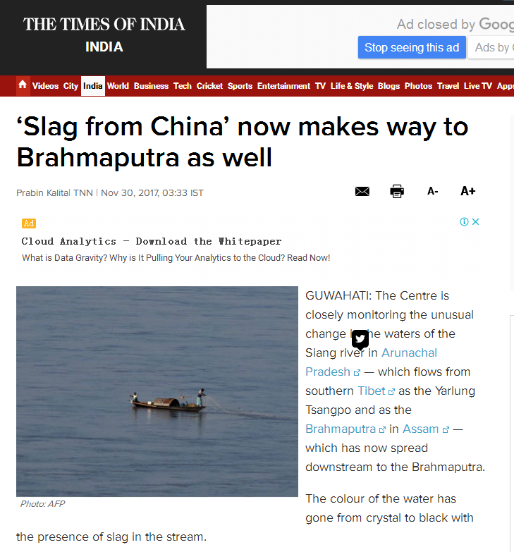 中国的熔渣弄黑了印度的河？您那个“邦”都是我们的好吗！