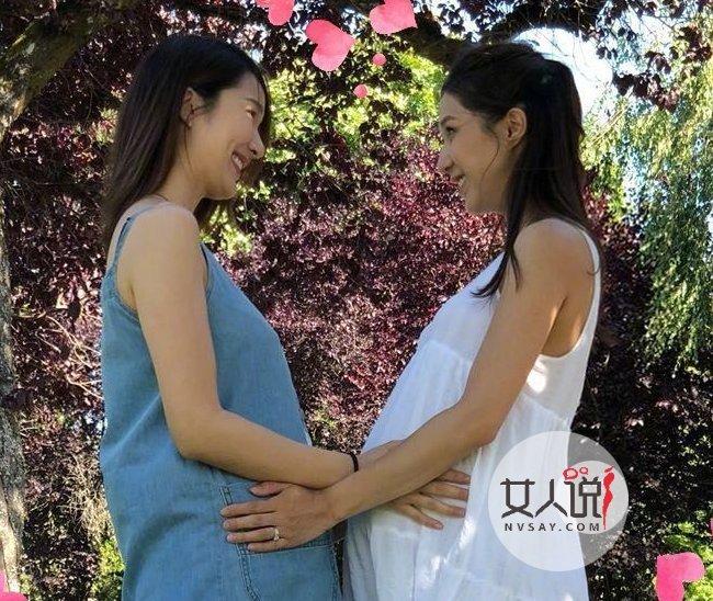 李亚男和闺蜜同时怀孕照片曝光 闺蜜两人同时笔芯简直不能太暖了