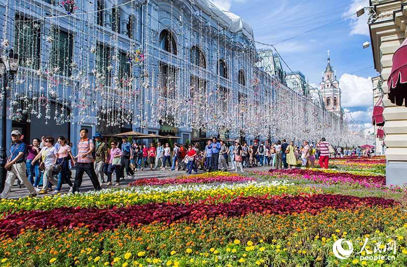 又是一年赏花时 莫斯科花卉节正在进行中