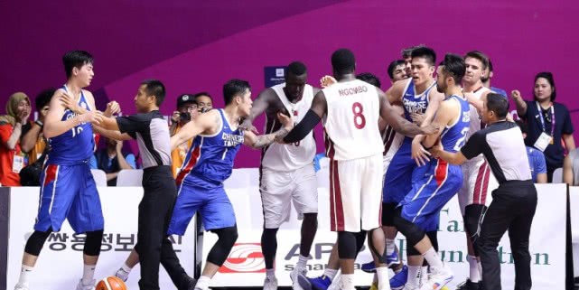 亚运男篮赛场冲突是裁判不公吗？亚运会男篮中国台北83-70卡塔尔