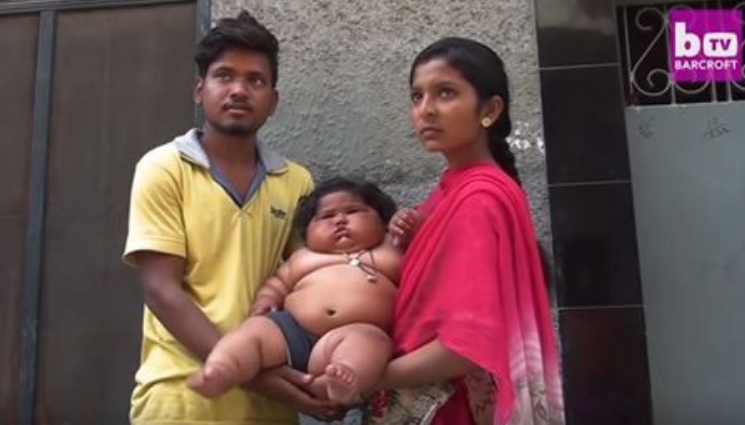 女嬰每天48頓飯食量驚人竟是這個原因 印女嬰每天48頓飯照片曝光
