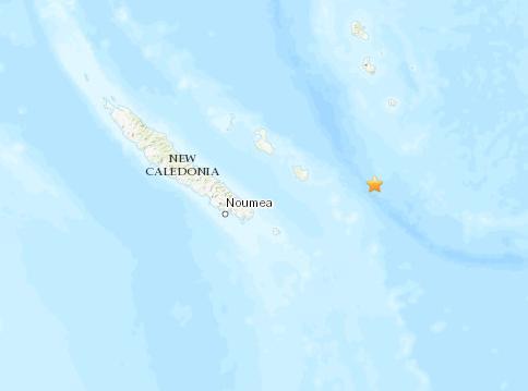 新喀里多尼亚附近海域发生两次地震坐标位置 暂无海啸威胁