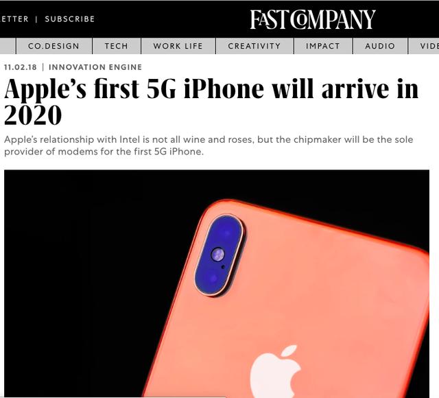 5G版iPhone再等几年！苹果与高通彻底决裂：英特尔或成最大赢家