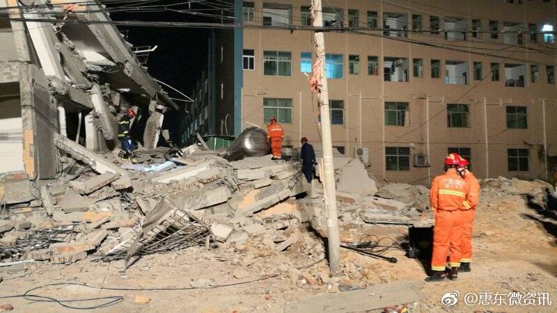 广州惠州楼房倒塌现场高清大图 惠州楼房为何倒塌有没有伤亡