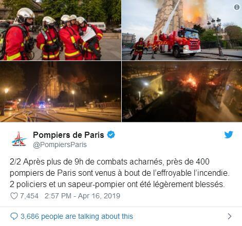 巴黎圣母院大火最新消息 巴黎圣母院大火扑灭了吗抢救了多少文物