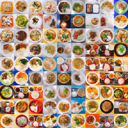 女生连拍四年大学食堂饭菜怎么回事？女生连拍四年大学食堂饭菜照片