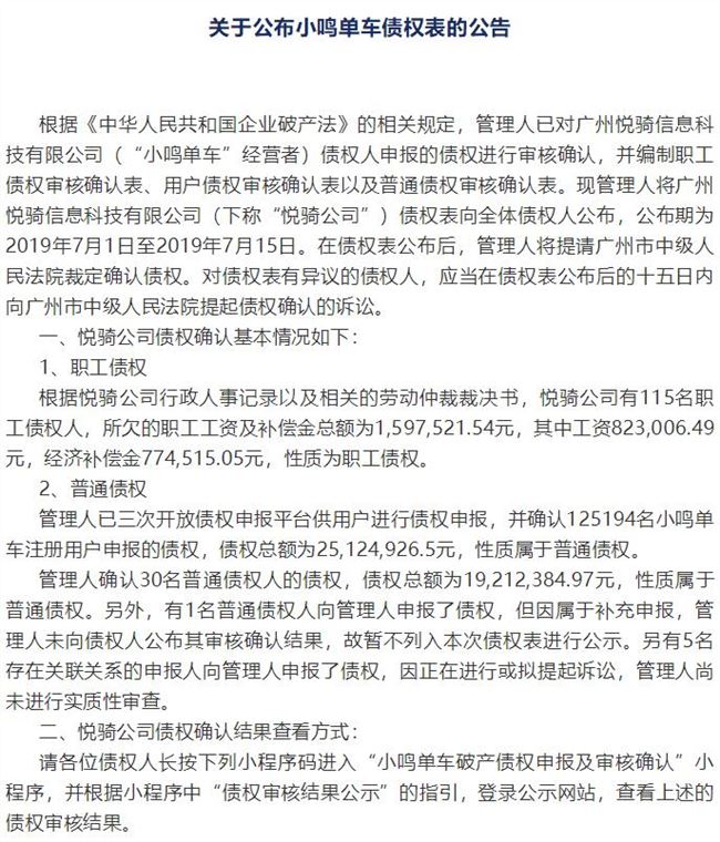 小鸣单车拖欠押金怎么回事？小鸣单车为什么拖欠押金破产详情曝光