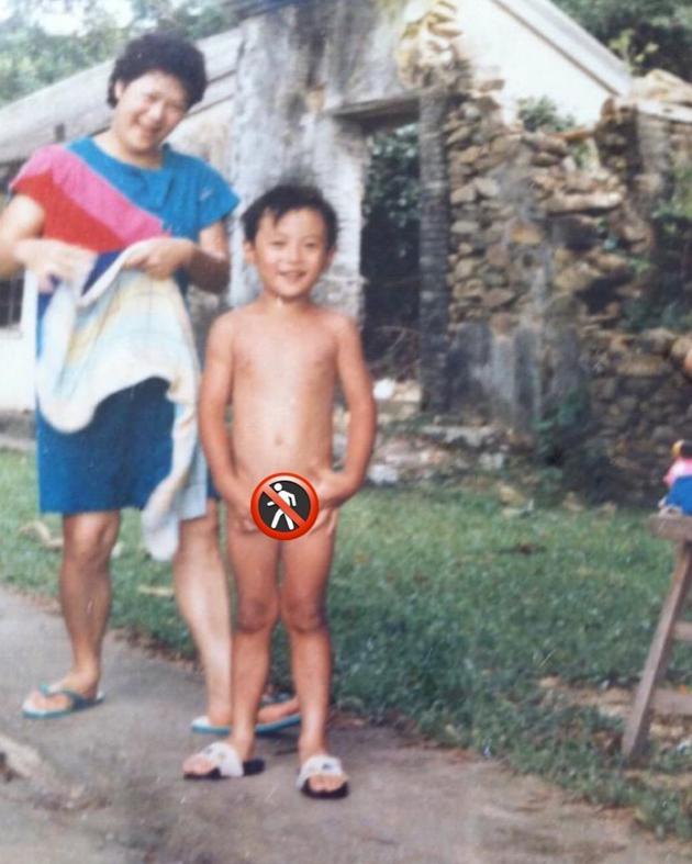 余文乐童年全裸照曝光连裤衩都没有 余文乐回应童年全裸照流出