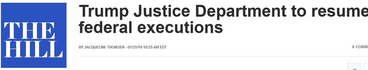 美国将恢复死刑是真的吗？美国为什么突然宣布将恢复死刑？