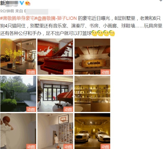 萧敬腾八层豪宅全貌曝光：奢华如博物馆，演奏厅单独一层